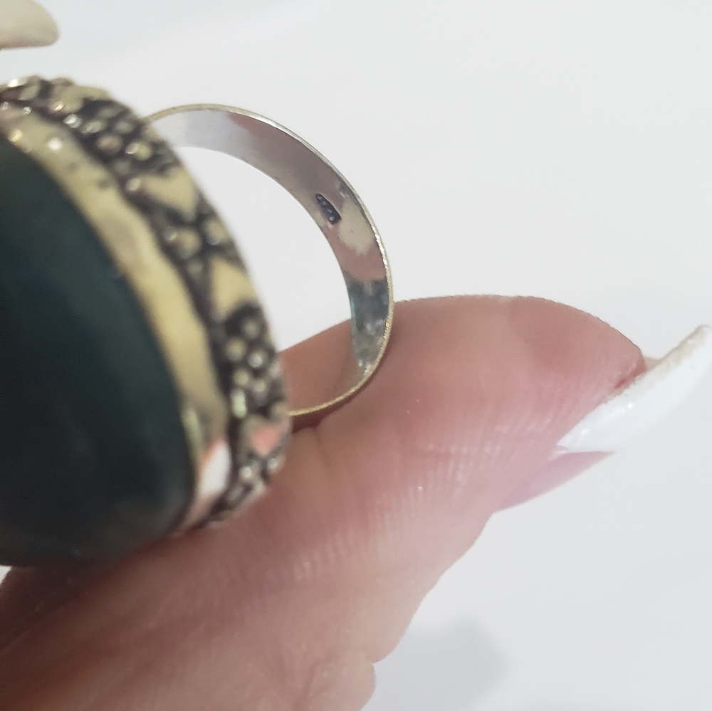 Copper Apatite 925 Stamped Gemstone Ring. New - Never worn - Picture 4 of 12